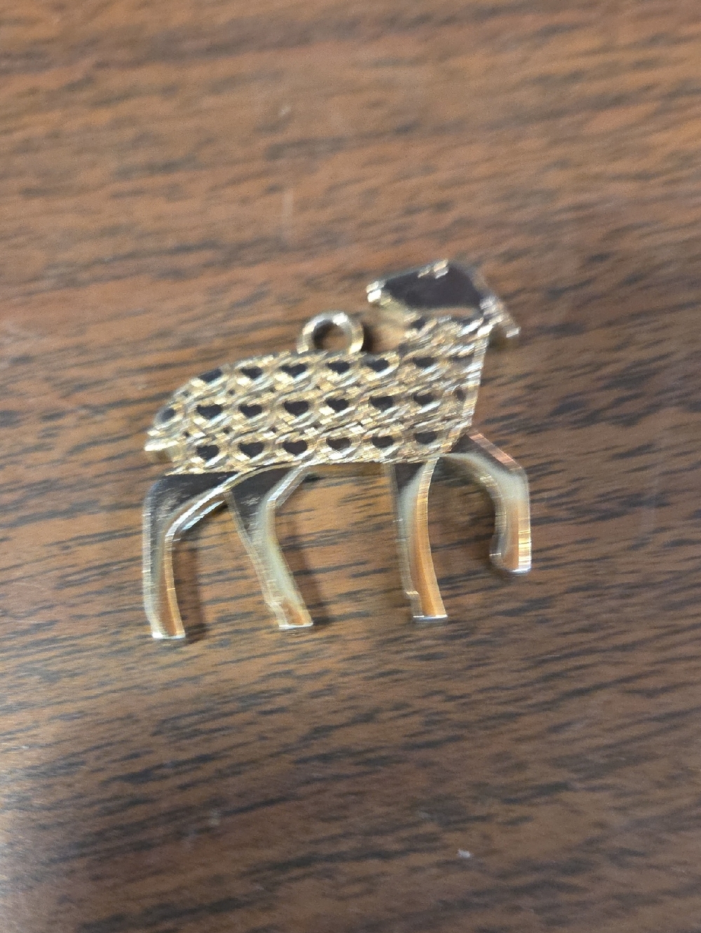 L.A.M.B. Gold Lamb Charm Pendant